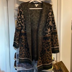 Cheetah print hoodie sweater